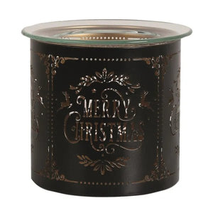 Aromatize Black Christmas 10.5cm Wax Melt Burner - POT POURRI/AROMATHERAPY/OILS/DIFFUSER - Beattys of Loughrea