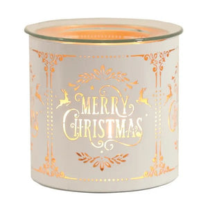 Aromatize White Christmas 10.5cm Wax Melt Burner - POT POURRI/AROMATHERAPY/OILS/DIFFUSER - Beattys of Loughrea