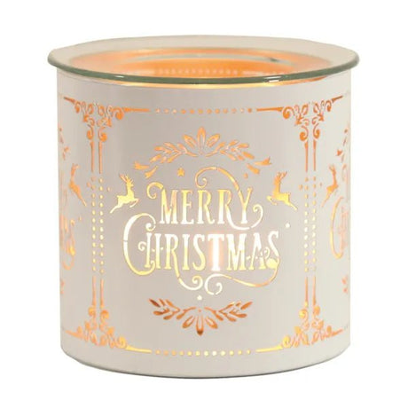 Aromatize White Christmas 10.5cm Wax Melt Burner - POT POURRI/AROMATHERAPY/OILS/DIFFUSER - Beattys of Loughrea
