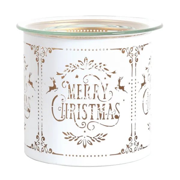 Aromatize White Christmas 10.5cm Wax Melt Burner - POT POURRI/AROMATHERAPY/OILS/DIFFUSER - Beattys of Loughrea