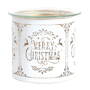 Aromatize White Christmas 10.5cm Wax Melt Burner - POT POURRI/AROMATHERAPY/OILS/DIFFUSER - Beattys of Loughrea