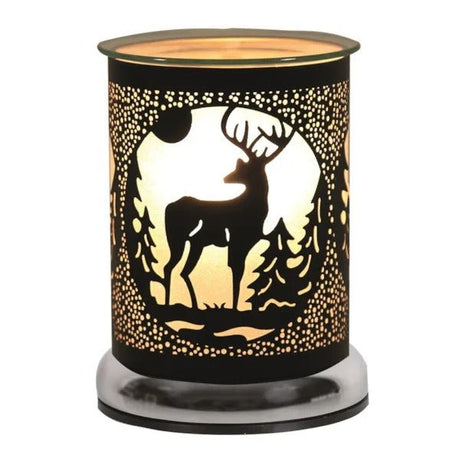 Electric Wax Melter Touch - Black Silhouette Stag 17cm - POT POURRI/AROMATHERAPY/OILS/DIFFUSER - Beattys of Loughrea