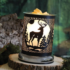 Electric Wax Melter Touch - Black Silhouette Stag 17cm - POT POURRI/AROMATHERAPY/OILS/DIFFUSER - Beattys of Loughrea
