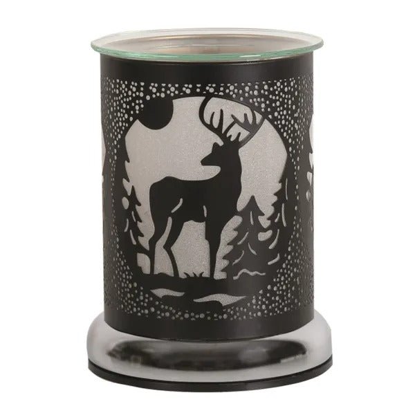 Electric Wax Melter Touch - Black Silhouette Stag 17cm - POT POURRI/AROMATHERAPY/OILS/DIFFUSER - Beattys of Loughrea