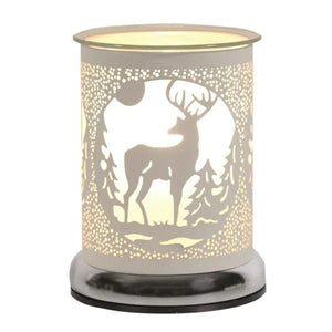 Electric Wax Melter Touch - White Silhouette Stag 17cm - POT POURRI/AROMATHERAPY/OILS/DIFFUSER - Beattys of Loughrea
