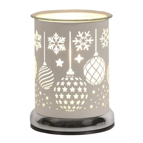 Electric Wax Melter Touch - White Silhouette Baubles 17cm - POT POURRI/AROMATHERAPY/OILS/DIFFUSER - Beattys of Loughrea