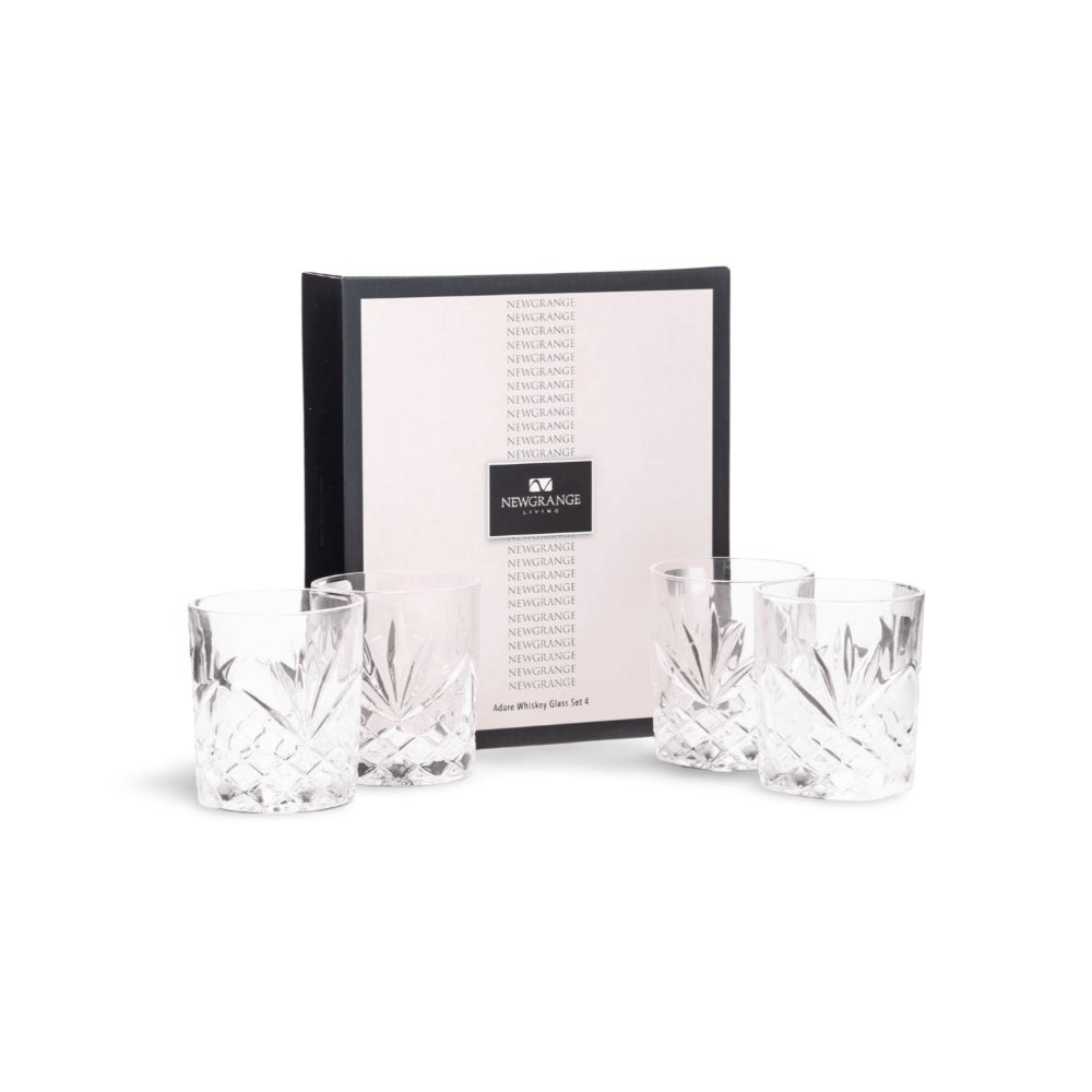 Newgrange Living Adare Set of 4 Whiskey Glasses - DRINKING GLASSES - Beattys of Loughrea