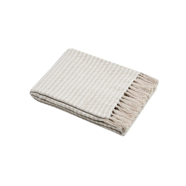 STOF Balma Cotton Throw, Natural, 125x150cm
