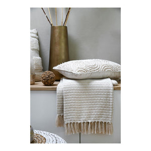 STOF Balma Cotton Throw, Natural, 125x150cm