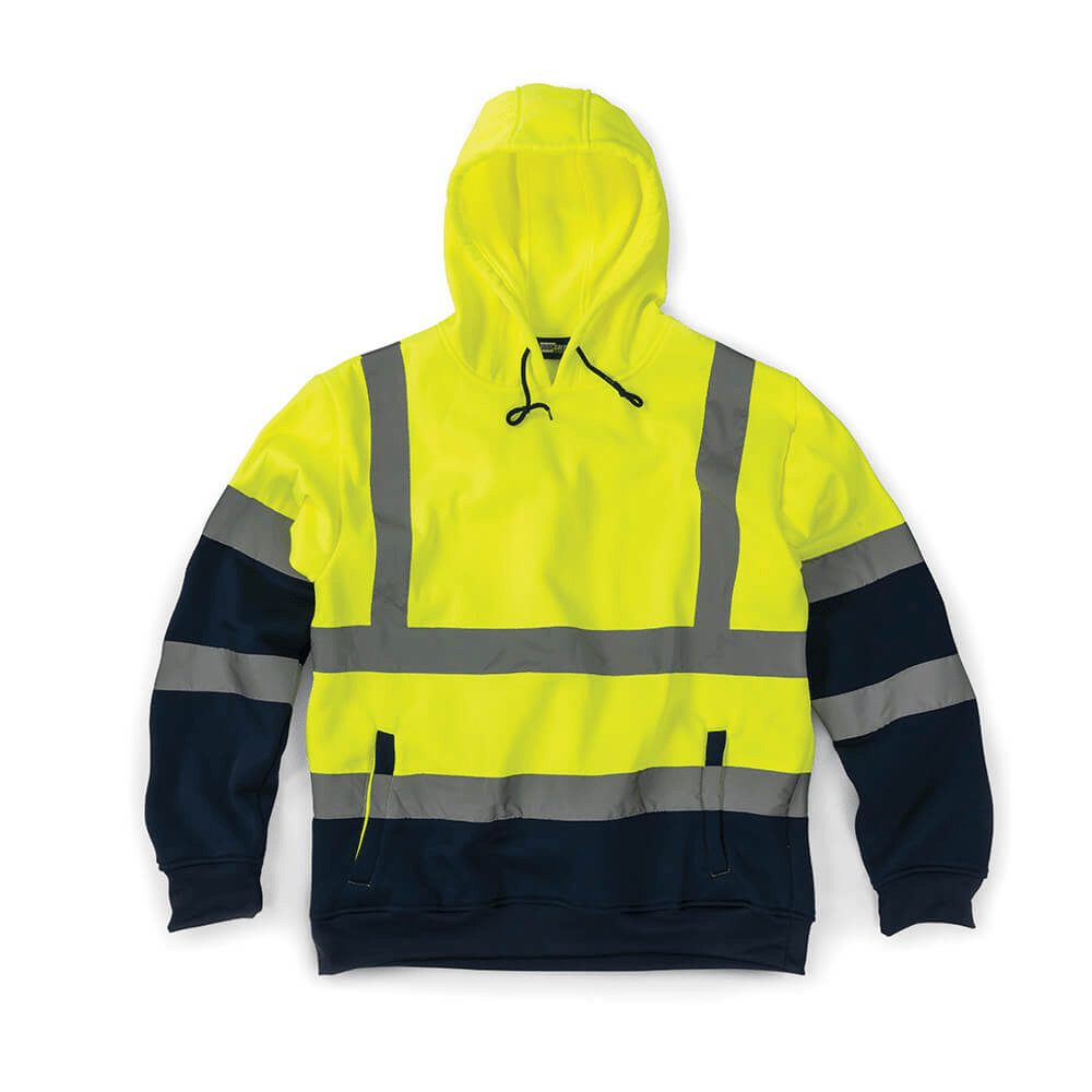 Tough Grit Hi - Vis 2 - Tone Hoodie - X Large - HI VIS JACKET/ WAISTCOAT - Beattys of Loughrea