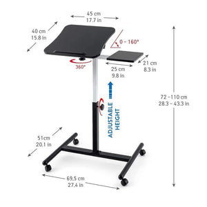 Tatkraft Vanessa Mobile Laptop Table & Mouse Stand - GAMING & LAPTOP CHAIR / DESK - Beattys of Loughrea
