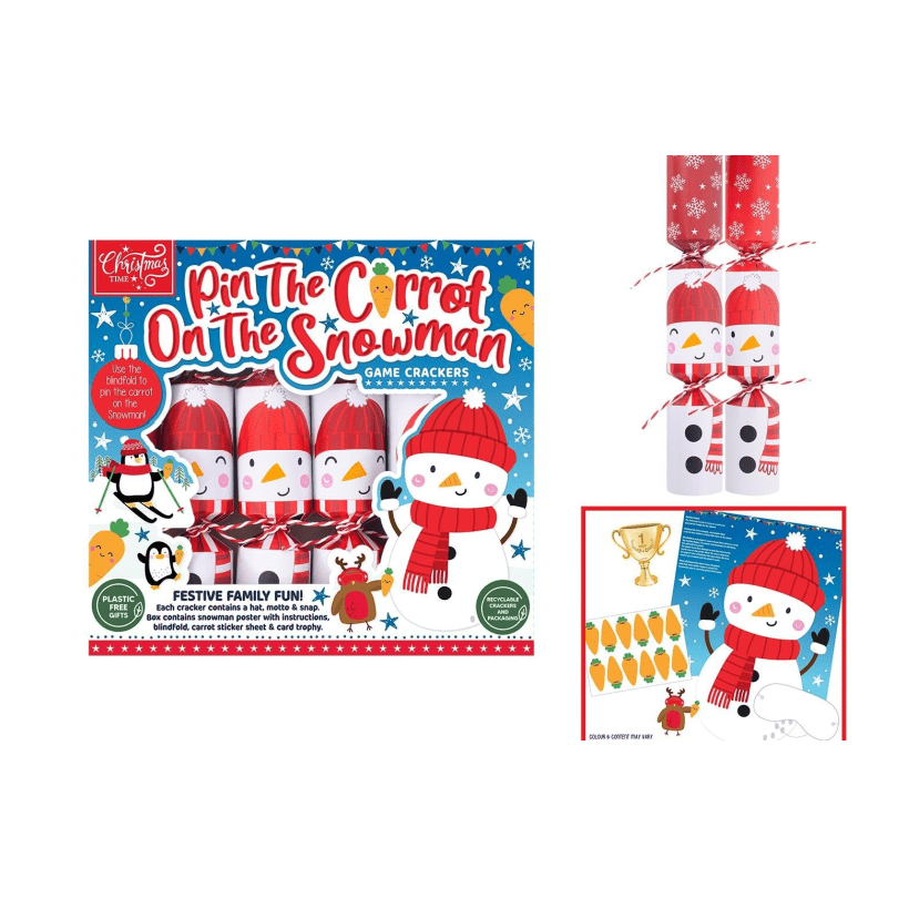 Christmas 6 Pin The Carrot 9" Crackers - XMAS ACCESSORIES - Beattys of Loughrea