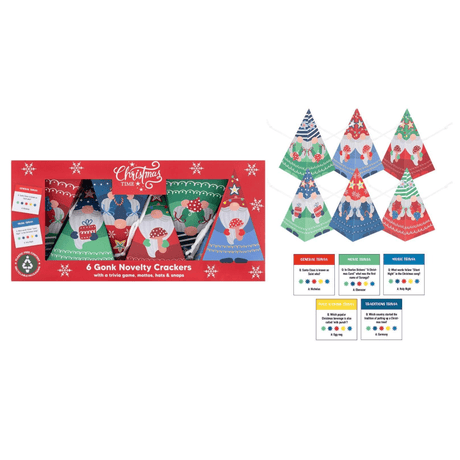 Christmas 6 Gonk Novelty Crackers - XMAS ACCESSORIES - Beattys of Loughrea