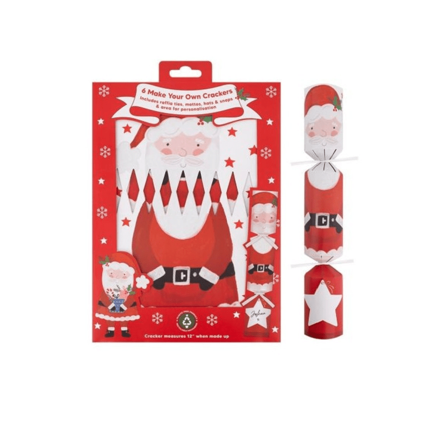 Christmas 6 Make Your Own 12" Crackers Santa - XMAS ACCESSORIES - Beattys of Loughrea