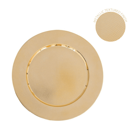 Christmas Gold Metallic Charger Plate - Beattys of Loughrea | www.beattys.ie