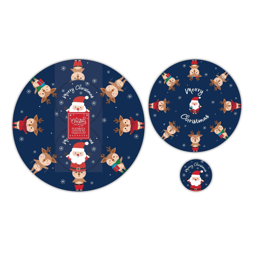 Christmas Cute Christmas 4 Placemats & 4 Coasters - TABLEMATS/COASTERS - Beattys of Loughrea