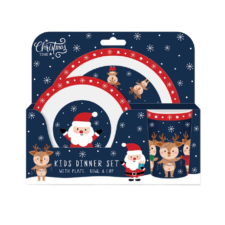Santa & Friends Children's 3pc Christmas Dinner Set - Beattys of Loughrea | www.beattys.ie