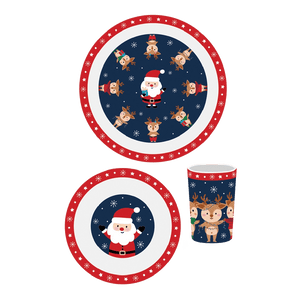 Santa & Friends Children's 3pc Christmas Dinner Set - Beattys of Loughrea | www.beattys.ie