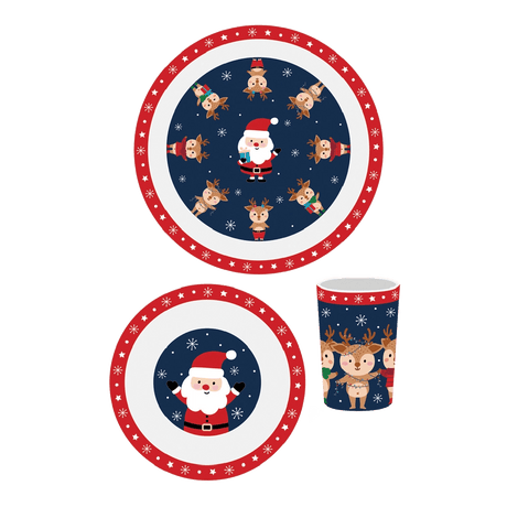 Santa & Friends Children's 3pc Christmas Dinner Set - Beattys of Loughrea | www.beattys.ie