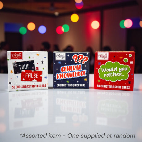 Christmas Trivia Challenge Mini Card Game Assorted - One Supplied* - XMAS ACCESSORIES - Beattys of Loughrea