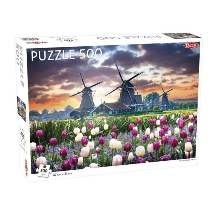 Tactic Old Mills & Tulips Jigsaw Puzzle - 500pc - JIGSAWS - Beattys of Loughrea