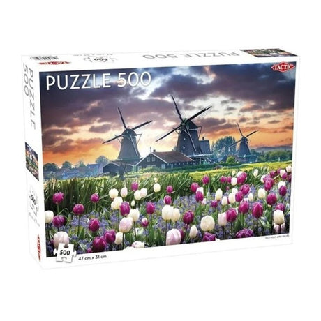 Tactic Old Mills & Tulips Jigsaw Puzzle - 500pc - JIGSAWS - Beattys of Loughrea