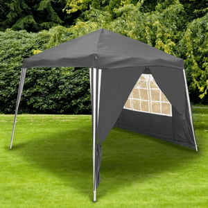 Lifetime Garden Foldable Party Tent Pavilion 3 x 3 x 2.45M with Side Walls - Anthracite - GAZEBO CANVAS & METAL - Beattys of Loughrea