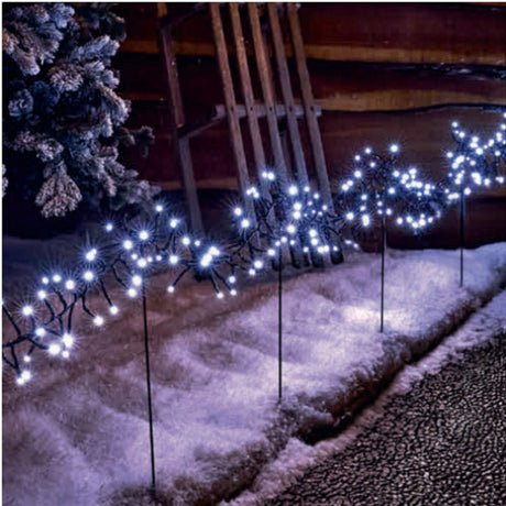Noma 720 White Multifunction Cluster Lights With 12 Stakes - XMAS LIGHTED OUTDOOR DECOS - Beattys of Loughrea