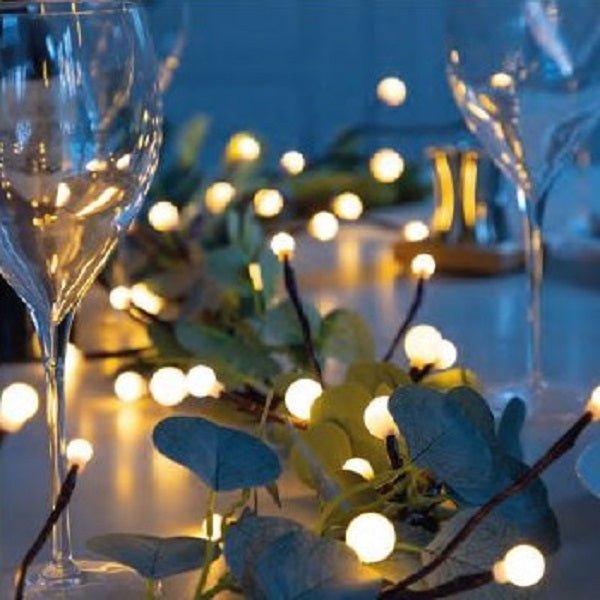 Noma 1.8m Berry & Eucalyptus Garland With 48 Led's - Battery Operated - XMAS BATTERY OPERATED LIGHTS - Beattys of Loughrea