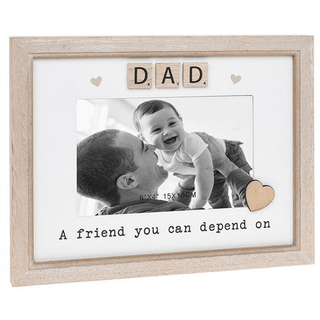 Scrabble Sentiments 4x6 Photo Frame Dad - PHOTO FRAMES - PLATED, GILT, STONE - Beattys of Loughrea