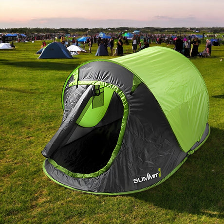Summit Hydrahalt 2 Person Pop Up Tent - Lime Green - TENTS, CAMPING - Beattys of Loughrea