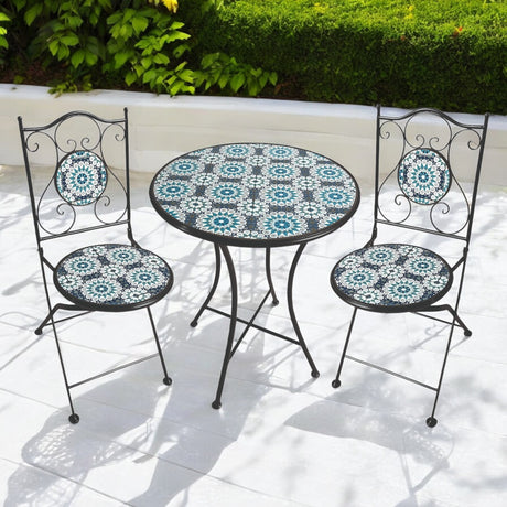 Romeno Two Seater Metal Framework Bistro Set - BISTRO SET 2 PERSON - Beattys of Loughrea