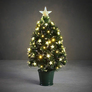 Mercury Fibre Optic Warm White 65led 8 function Christmas Tree 60cm (2ft) - XMAS TREE PRELIT & POPUP - Beattys of Loughrea