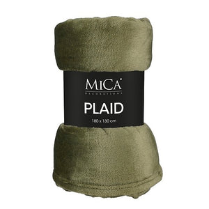 Famke Fleece Throw 180 x 130cm - Dark Green - THROWS/BLANKETS - Beattys of Loughrea