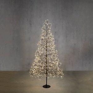Black Warm White Outdoor Tree 1500led IP20/IP44 with timer 150cm (5ft) - XMAS TREE PRELIT & POPUP - Beattys of Loughrea