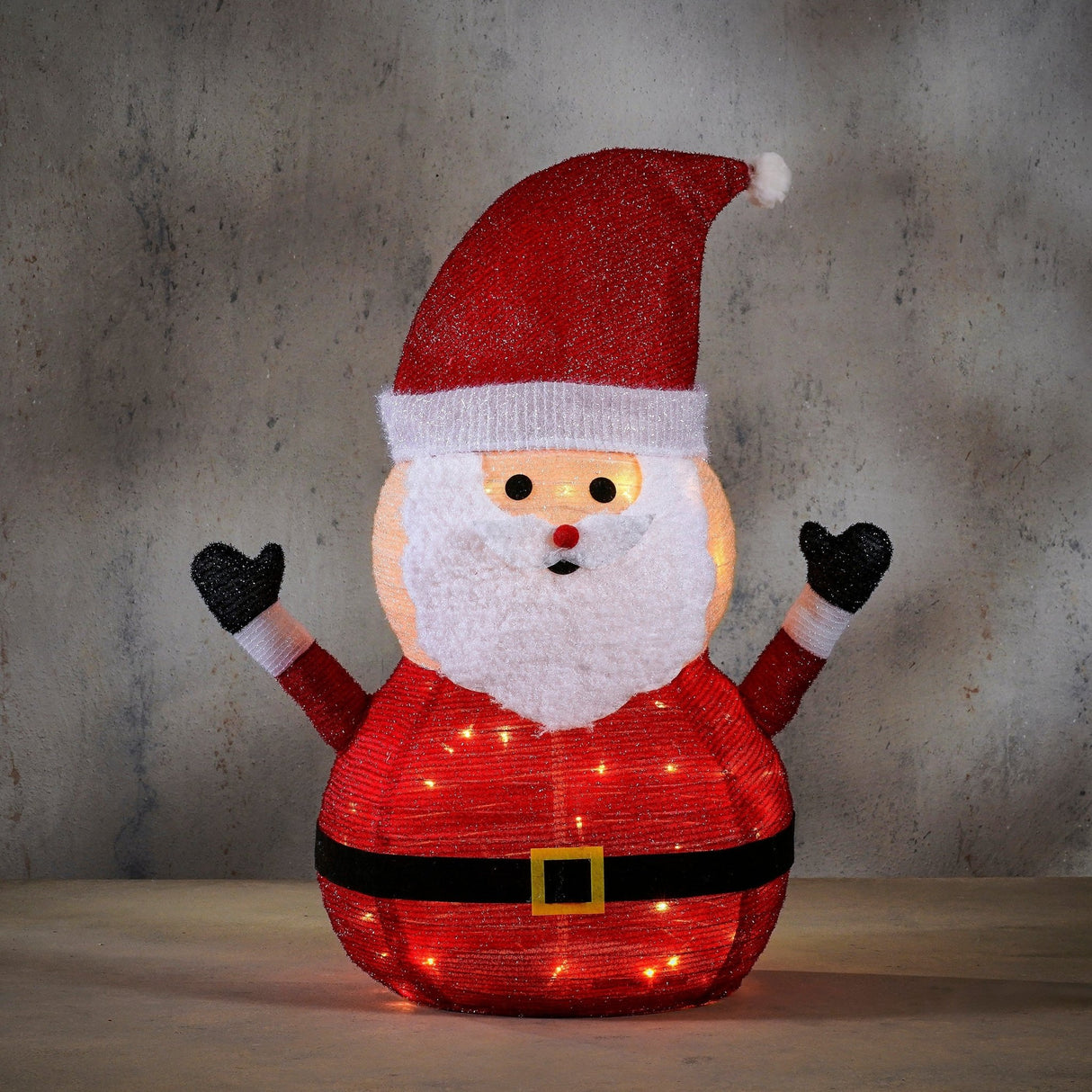 Outdoor Santa Claus 60 Led Warm Light Ip44 With Timer - XMAS ROOM DECORATION LARGE AND LIGHT UP - Beattys of Loughrea