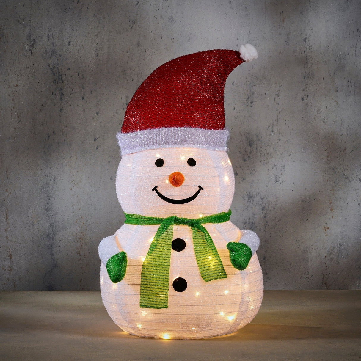 Outdoor Snowman 60 Led Warm Light Ip44 With Timer - XMAS ROOM DECORATION LARGE AND LIGHT UP - Beattys of Loughrea