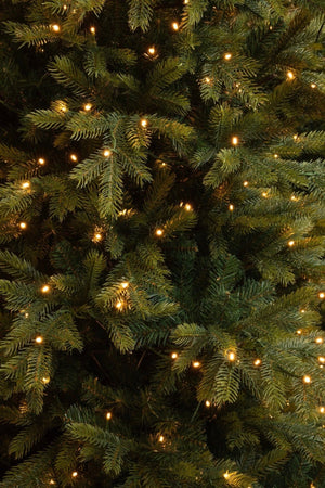 Grimshaw Artificial Christmas Tree with 2716 Tips and 440Leds with Timer & Dimmer 230cm (7.5ft) - XMAS TREE PRELIT & POPUP - Beattys of Loughrea