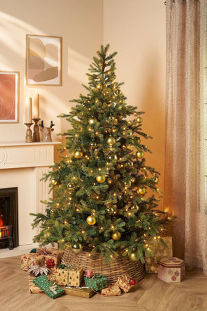 Grimshaw Artificial Christmas Tree with 2716 Tips and 440Leds with Timer & Dimmer 230cm (7.5ft) - XMAS TREE PRELIT & POPUP - Beattys of Loughrea