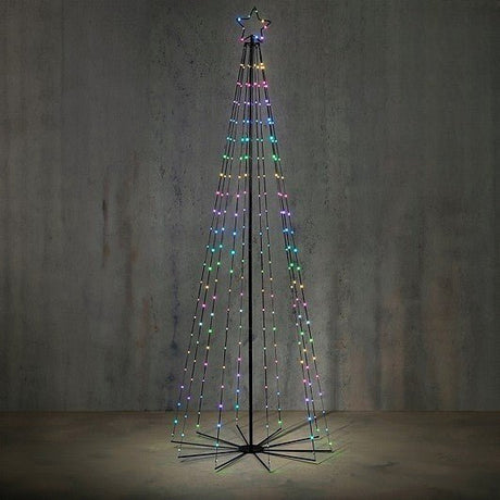 Outdoor Tree Black RGB IP20/IP44 290 Led 8FC with Dimmer Remote Control 300cm (10ft) - XMAS TREE PRELIT & POPUP - Beattys of Loughrea