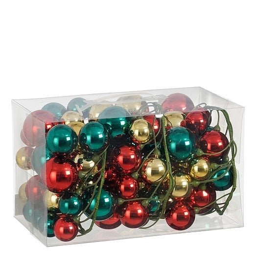 Bauble Garland Traditional Toned Colours 180cm - XMAS GARLANDS - Beattys of Loughrea