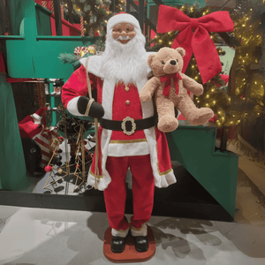 6ft Red Santa with Music and LED 180cm - XMAS ROOM DECORATION LARGE AND LIGHT UP - Beattys of Loughrea