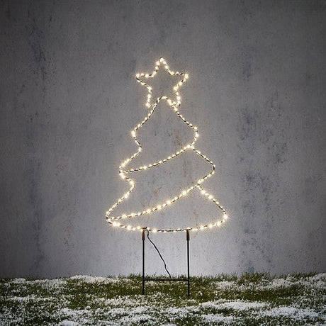 Garden Stake Tree Warm White LED 28.5 x 69.5cm - XMAS LIGHTED OUTDOOR DECOS - Beattys of Loughrea