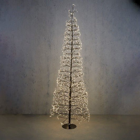 Outdoor Black Led Tree Classic White 3000 led IP44 adapter included with timer 210cm (7ft) - XMAS TREE PRELIT & POPUP - Beattys of Loughrea