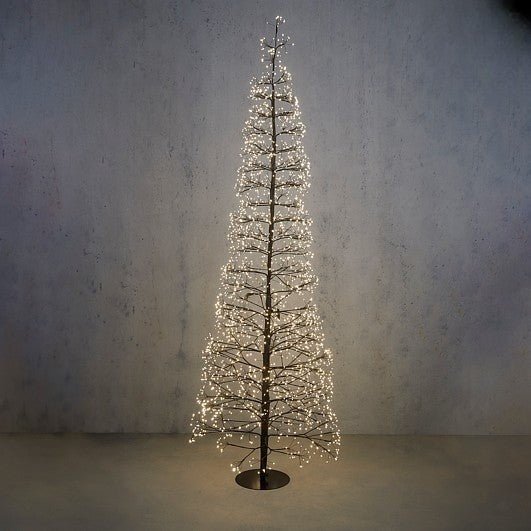 Outdoor Black Led Tree Classic White 3000 led IP44 adapter included with timer 210cm (7ft) - XMAS TREE PRELIT & POPUP - Beattys of Loughrea