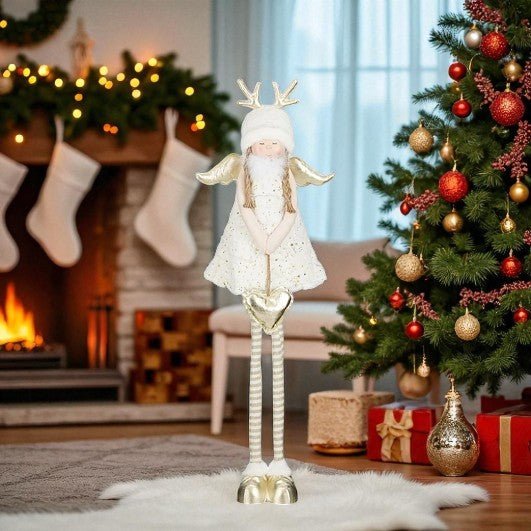 Christmas Angel Extendable White 32 x 24 x 55 - 100cm - XMAS DECORATIONS - Beattys of Loughrea