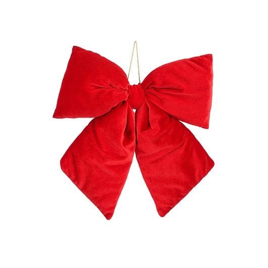 Luxury Christmas Bow Red 6 x 30 x 34cm - XMAS DECORATIONS - Beattys of Loughrea