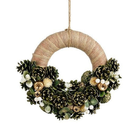 Mica Decorations Georgie Green Wreath 9 x 34cm - XMAS WREATHS - Beattys of Loughrea