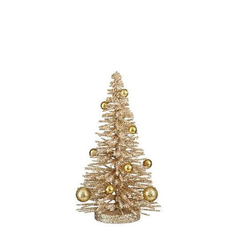 Mica Decorations Decoration Tree Champagne 25cm - XMAS TREE SMALL - Beattys of Loughrea