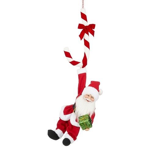 Santa Candy Cane Moving with Music 36 x 16 x 82cm - XMAS ROOM DECORATION LARGE AND LIGHT UP - Beattys of Loughrea